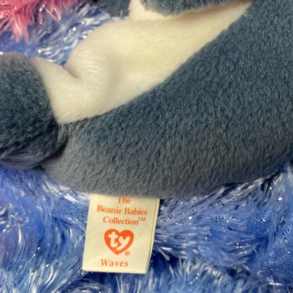 🎁4/$25🎁Waves Beanie Baby Dolphin - Picture 11 of 12